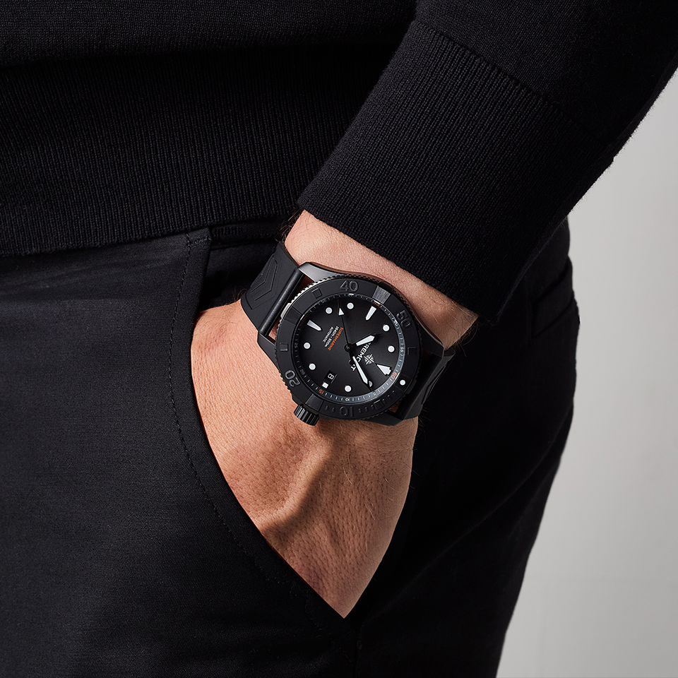 Bremont Supermarine Automatic 43mm Watch SM43-DT-BKCER-BK-R-S