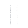 1.75 Carat Diamond Baguette Drop Earrings in 18ct White Gold