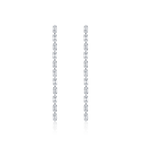 1.75 Carat Diamond Baguette Drop Earrings in 18ct White Gold