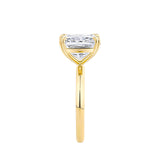 5.30 Carat Cushion Cut Solitaire Engagement Ring in 18ct Yellow Gold