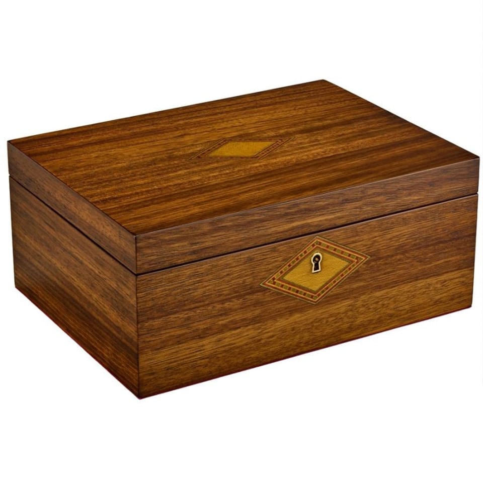 WOLF Ballet Musical Jewellery Box in Swan Lake Walnut Wood, item 190106, shown with its presentation packaging. The box is presented in WOLF's 190th anniversary limited edition packaging.