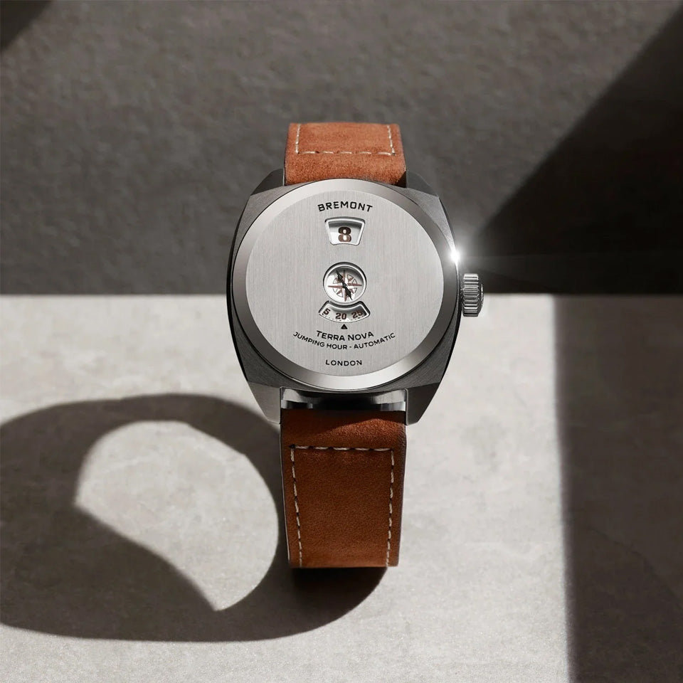 Bremont Terra Nova Automatic Jumping Hour 38mm Watch TN38-JH-SS-CC-L-S