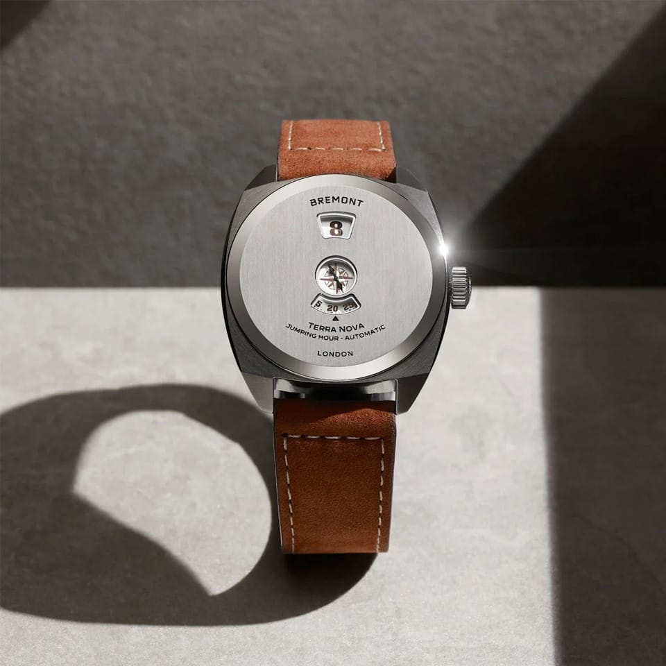 Bremont Terra Nova Automatic Jumping Hour 38mm Watch TN38-JH-SS-CC-L-S