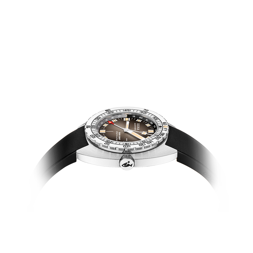 DOXA SUB 250T GMT STAINLESS STEEL RUBBER STRAP 855.10.101V.20