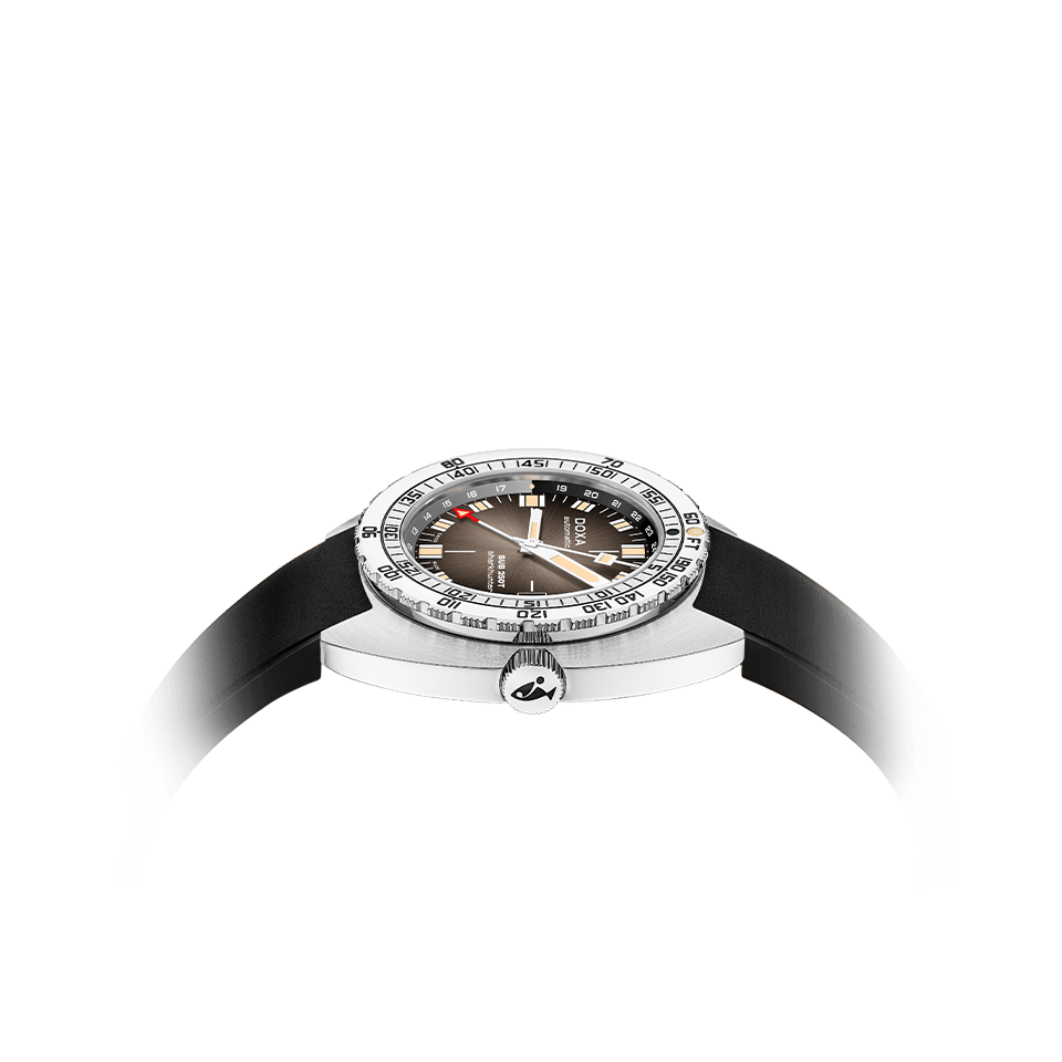 DOXA SUB 250T GMT STAINLESS STEEL RUBBER STRAP 855.10.101V.20