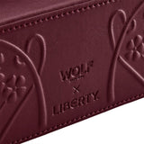 WOLF X LIBERTY Ianthe Medium Jewellery Zip Case Burgundy