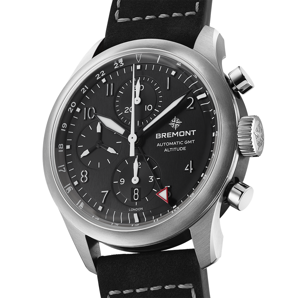 Bremont Altitude Automatic Chronograph 42mm Watch ALT42-CHR-G-SS-BK-LS