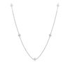 0.58 Carat Diamond Station Bezel Set Necklace in Platinum