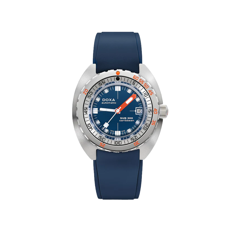 DOXA SUB 300 Carribean Stainless Steel Rubber Strap 821.10.201.32