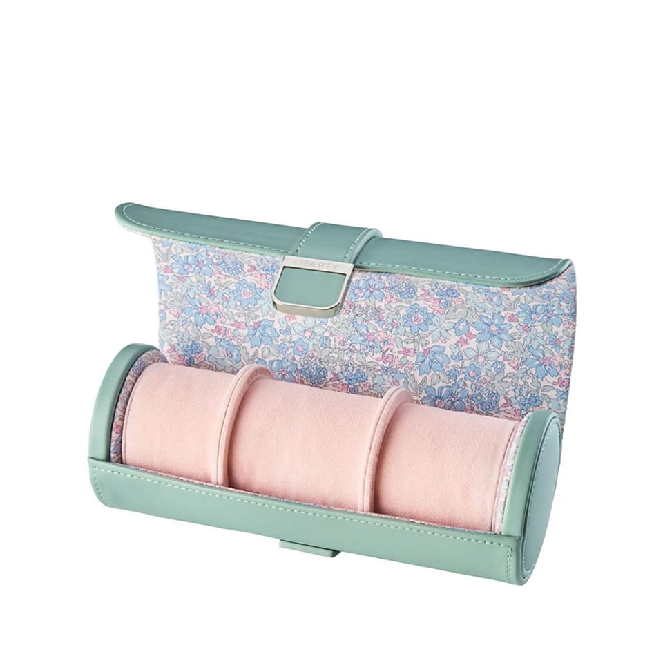 WOLF X LIBERTY Julia Interior Print Triple Watch Roll 381551