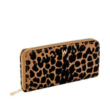 WOLF Savanna Leopard Print Long Zip Wallet