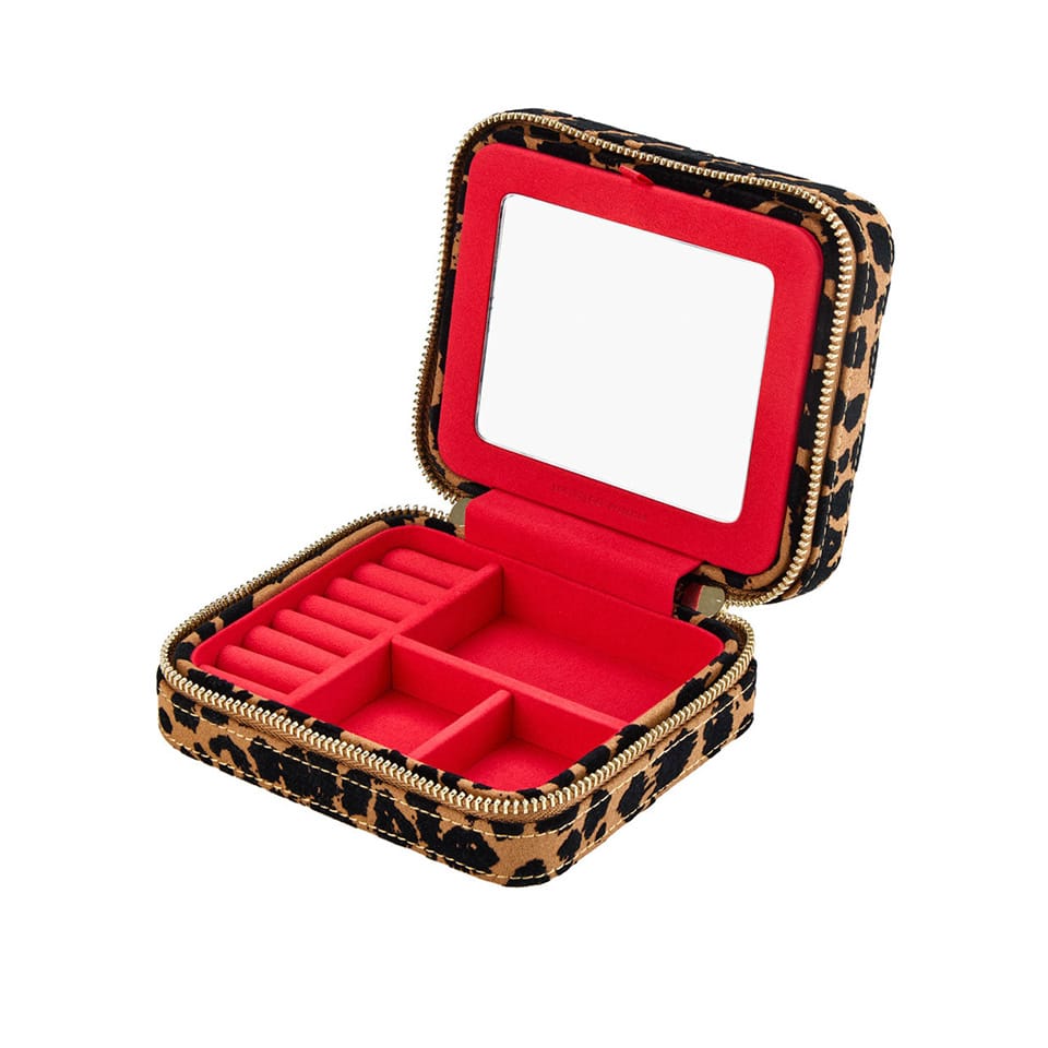 WOLF Savanna Leopard Print Jewellery Zip Case