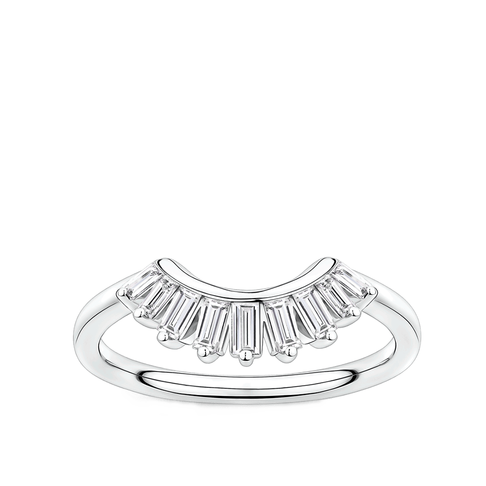 0.32 Carat Diamond Baguette Ring in 18ct White Gold