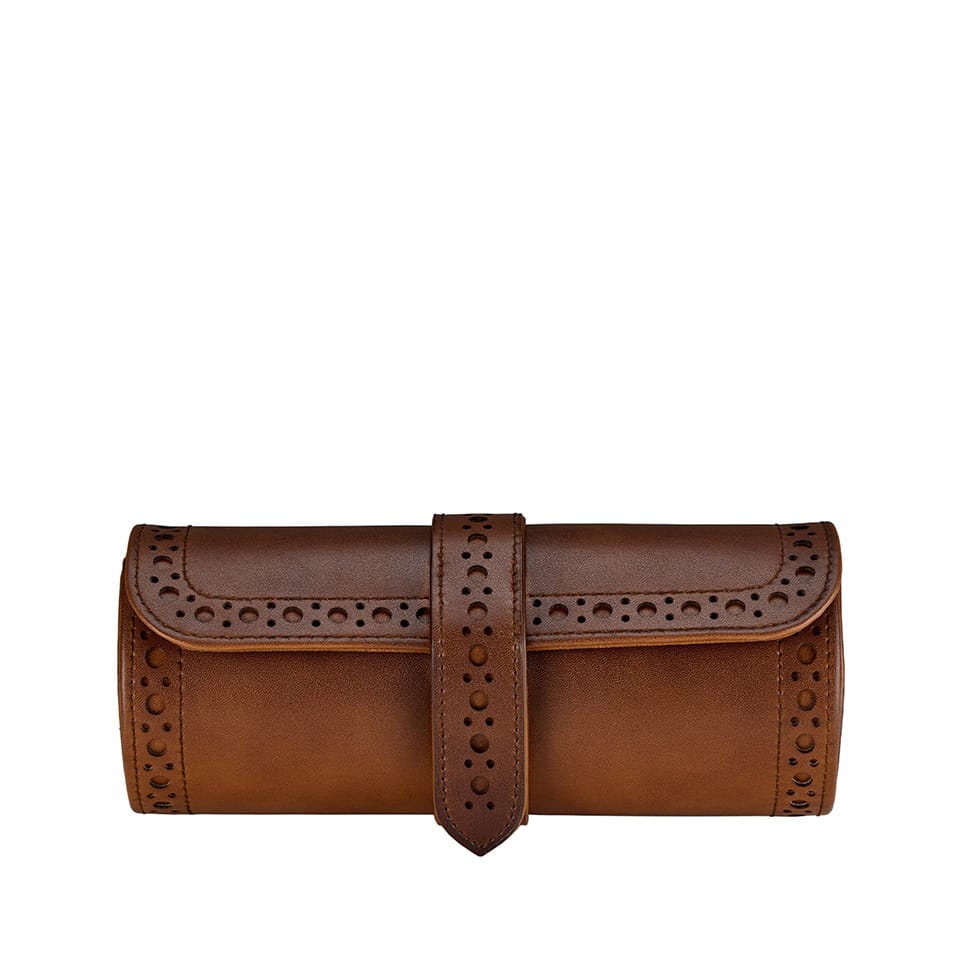 WOLF Brogue Triple Watch Roll