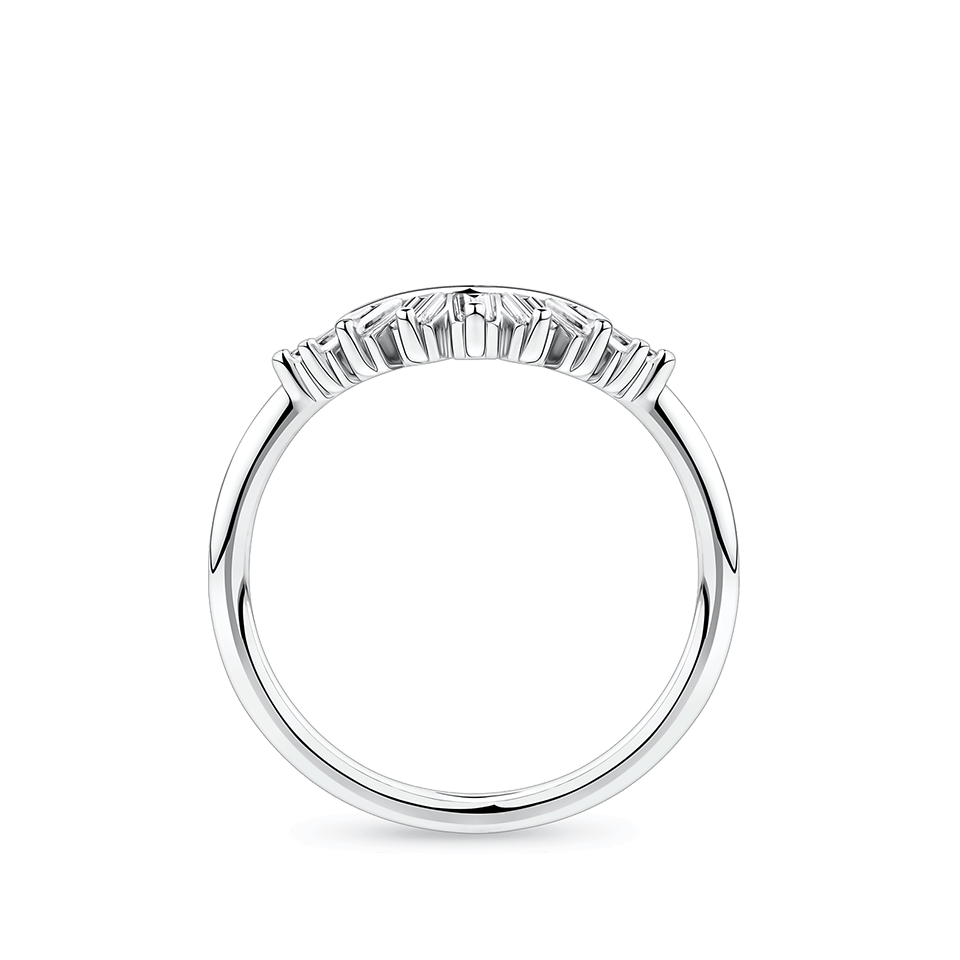 0.32 Carat Diamond Baguette Ring in 18ct White Gold