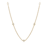 0.58 Carat Diamond Station Bezel Set Necklace in 18ct Yellow Gold
