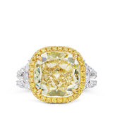 VAULT® 6.19 Carat Yellow Diamond and 1.06 Carat Diamond Ring in 18ct Yellow Gold and Platinum