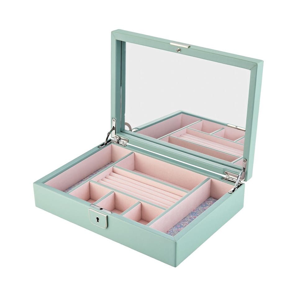 WOLF X LIBERTY Julia Interior Print Medium Jewellery Box Sage