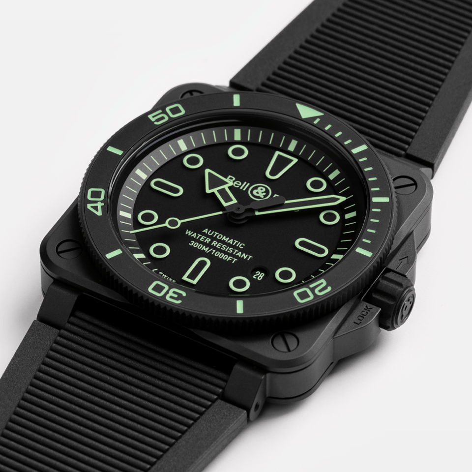 Bell & Ross BR-03 Automatic 42mm Watch BR03A-D-OL-CE/SRB