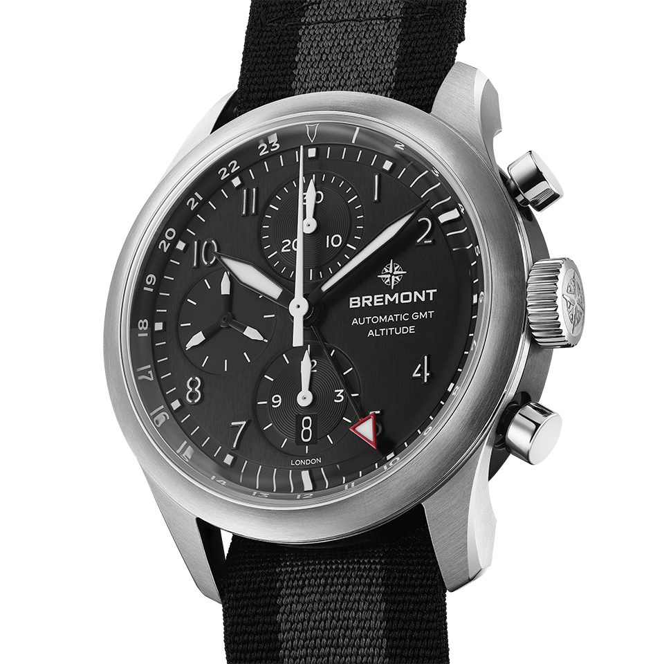 Bremont Altitude Automatic Chronograph 42mm Watch ALT42-CHR-G-SS-BK-NS