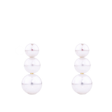 Akoya Pearl Graduated Stud Earrings in 14ct Yellow Gold
