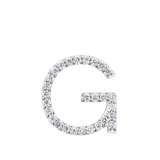 Initial Diamond Pendant in 18ct White Gold