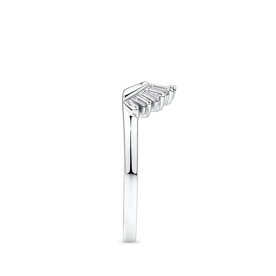 0.32 Carat Diamond Baguette Ring in 18ct White Gold