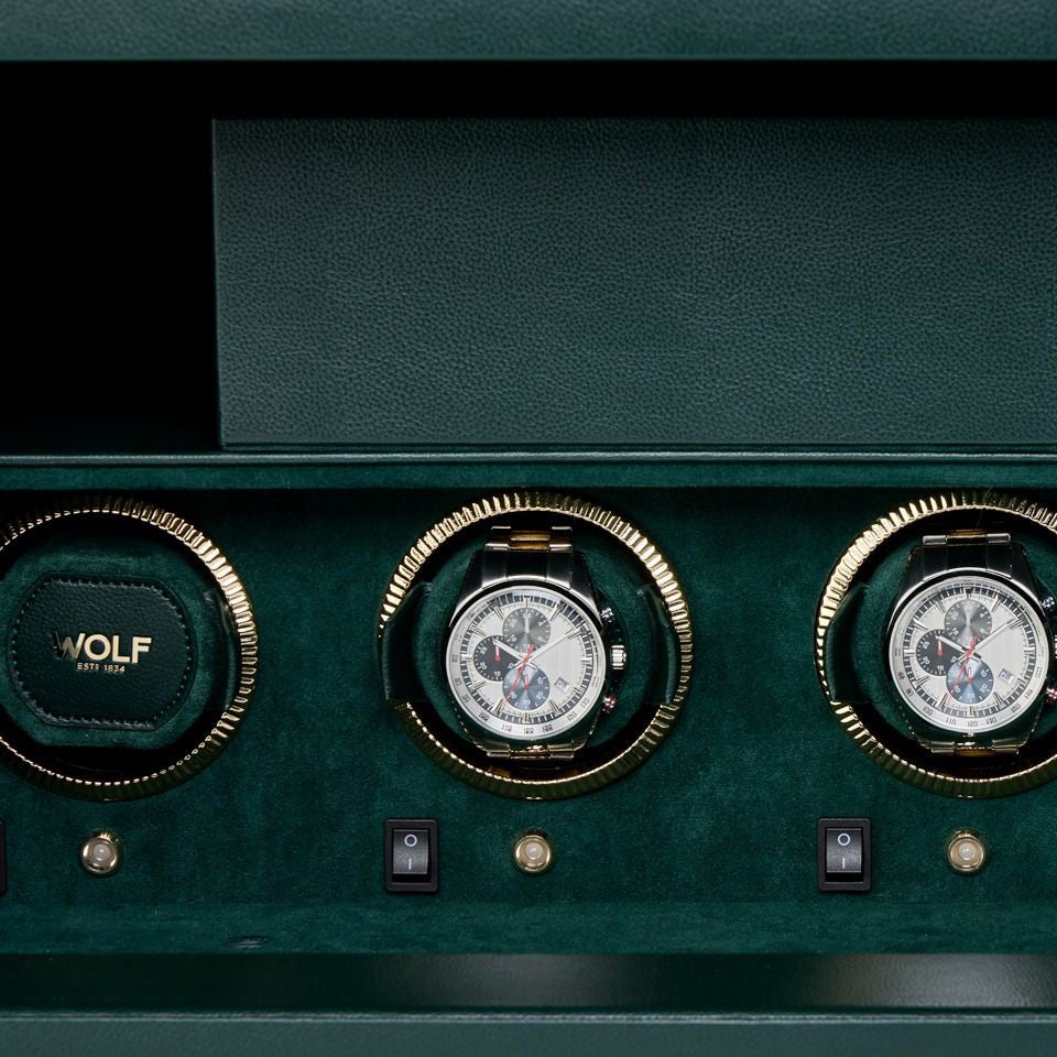 Wolf The Den 4 Piece Watch Winder Safe