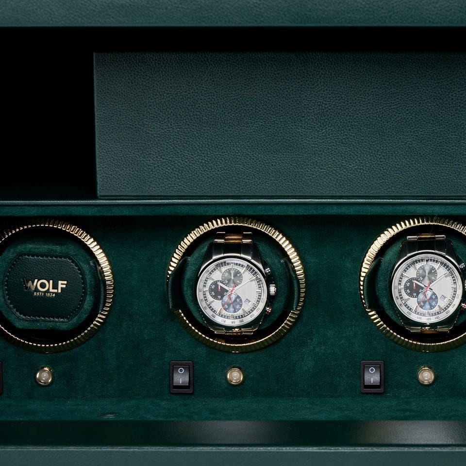 Wolf The Den 4 Piece Watch Winder Safe