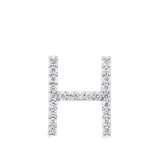 Initial Diamond Pendant in 18ct White Gold