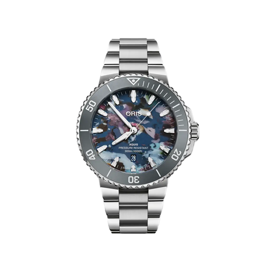 Oris Aquis Date Upcycle Automatic 43.50mm Watch 733 7789 4150MB