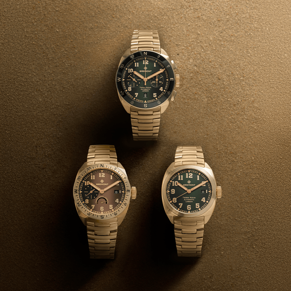 Bremont Terra Nova Automatic Chronograph Bronze Cupro-Aluminium 42.50mm Watch TN42-CHR-BZ-GN-B