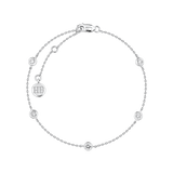 0.40 Carat Diamond Station Bezel Set Bracelet in Platinum