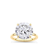 8.08 Carat Round Brilliant Cut Solitaire Engagement Ring in 18ct Yellow Gold