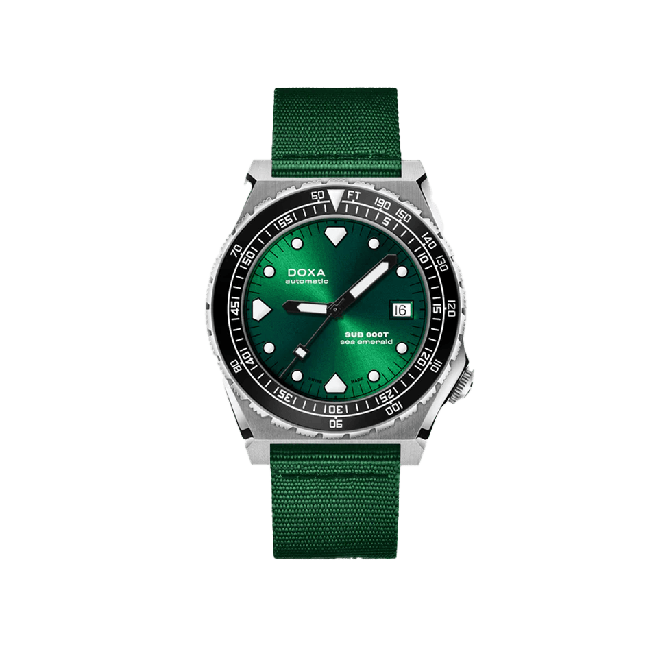 DOXA SUB 600T Sea Emerald Stainless Steel NATO Strap 861.10.131.26-N