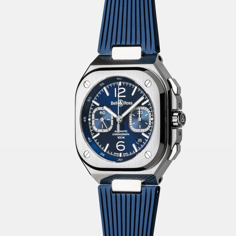 Bell & Ross BR-05 Automatic Chronograph 40mm Watch BR05C-BLU-ST/SRB