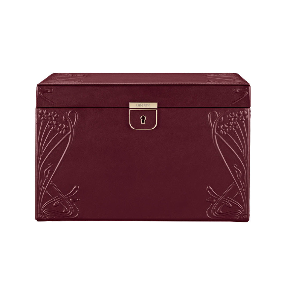 WOLF X LIBERTY Ianthe Large Jewellery Box Burgundy