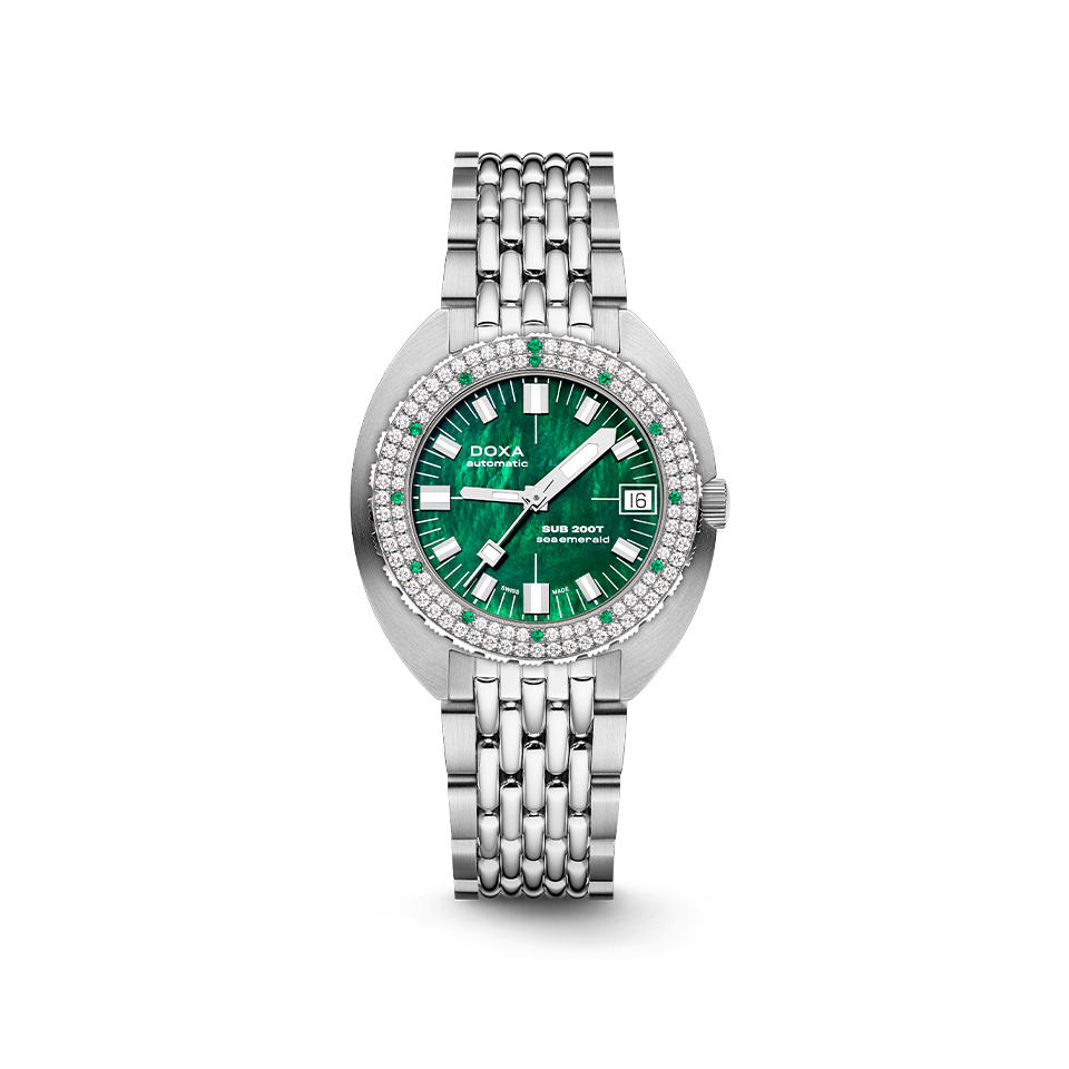DOXA Sub 200T Diamonds Sea Emerald Watch 804.10D.131.10