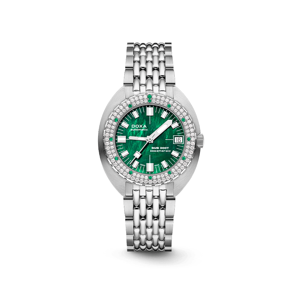 DOXA Sub 200T Diamonds Sea Emerald Watch 804.10D.131.10