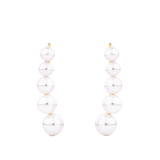 Akoya Pearl Climber Earrings in 14ct Yellow Gold