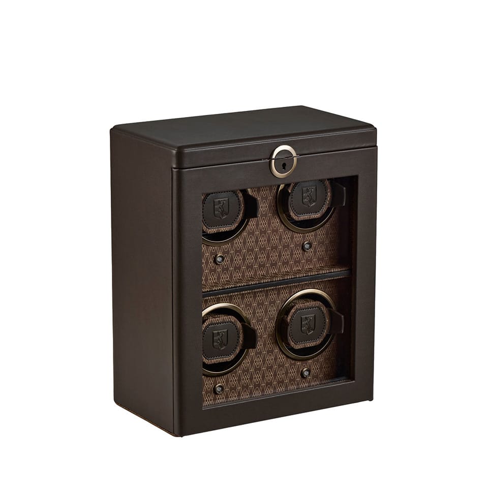 WOLF Earth 4 Piece Watch Winder in Coffee