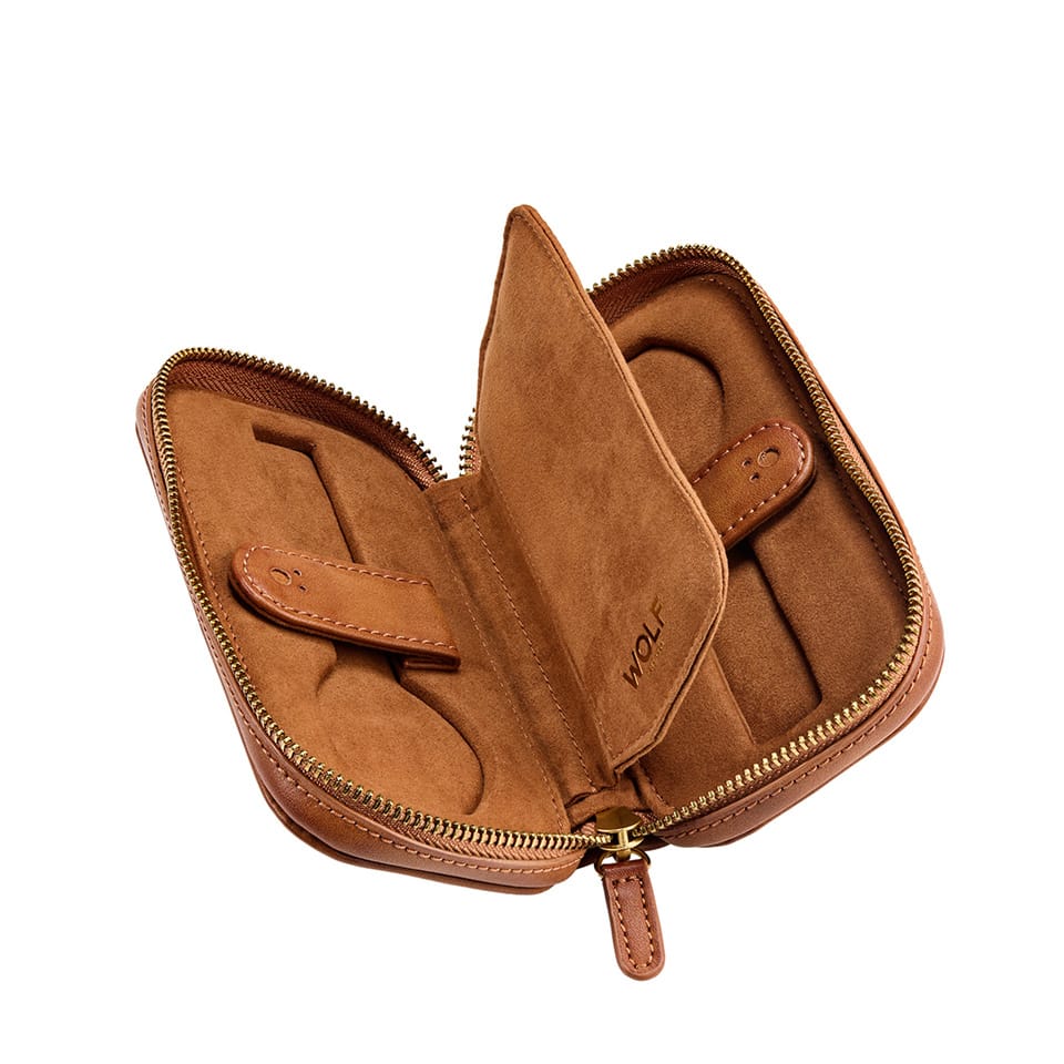 WOLF Brogue Double Watch Zip Pouch