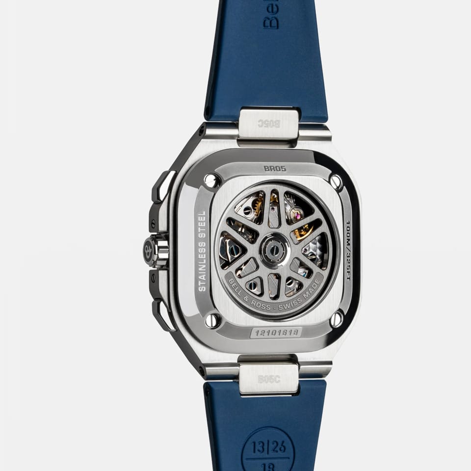 Bell & Ross BR-05 Automatic Chronograph 40mm Watch BR05C-BLU-ST/SRB