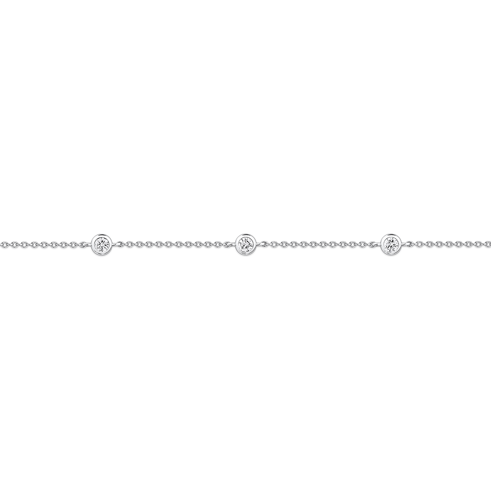 0.40 Carat Diamond Station Bezel Set Bracelet in Platinum