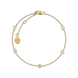 0.40 Carat Diamond Station Bezel Set Bracelet in 18ct Yellow Gold