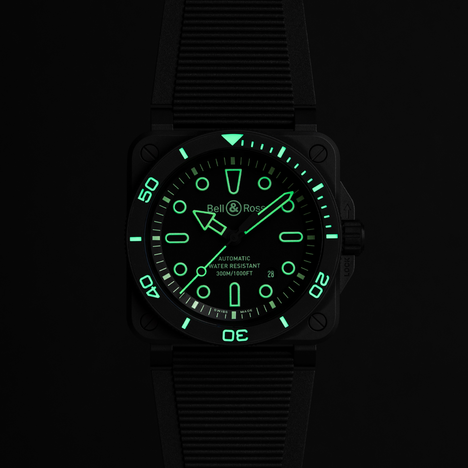 Bell & Ross BR-03 Automatic 42mm Watch BR03A-D-OL-CE/SRB