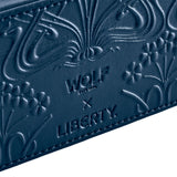 WOLF X LIBERTY All Over Ianthe Medium Jewellery Zip Case Navy
