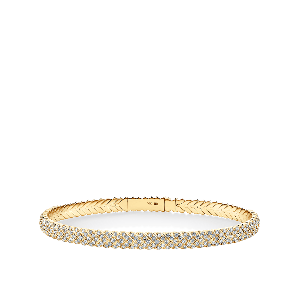 2.00 Carat Diamond Vera Flex Bangle in 14ct Yellow Gold