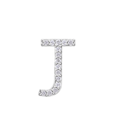 Initial Diamond Pendant in 18ct White Gold