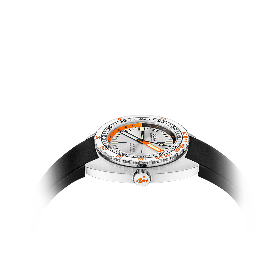 DOXA SUB 250T GMT STAINLESS STEEL RUBBER STRAP 855.10.021.20